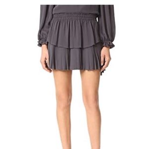 LOVESHACKFANCY smocked miniskirt.